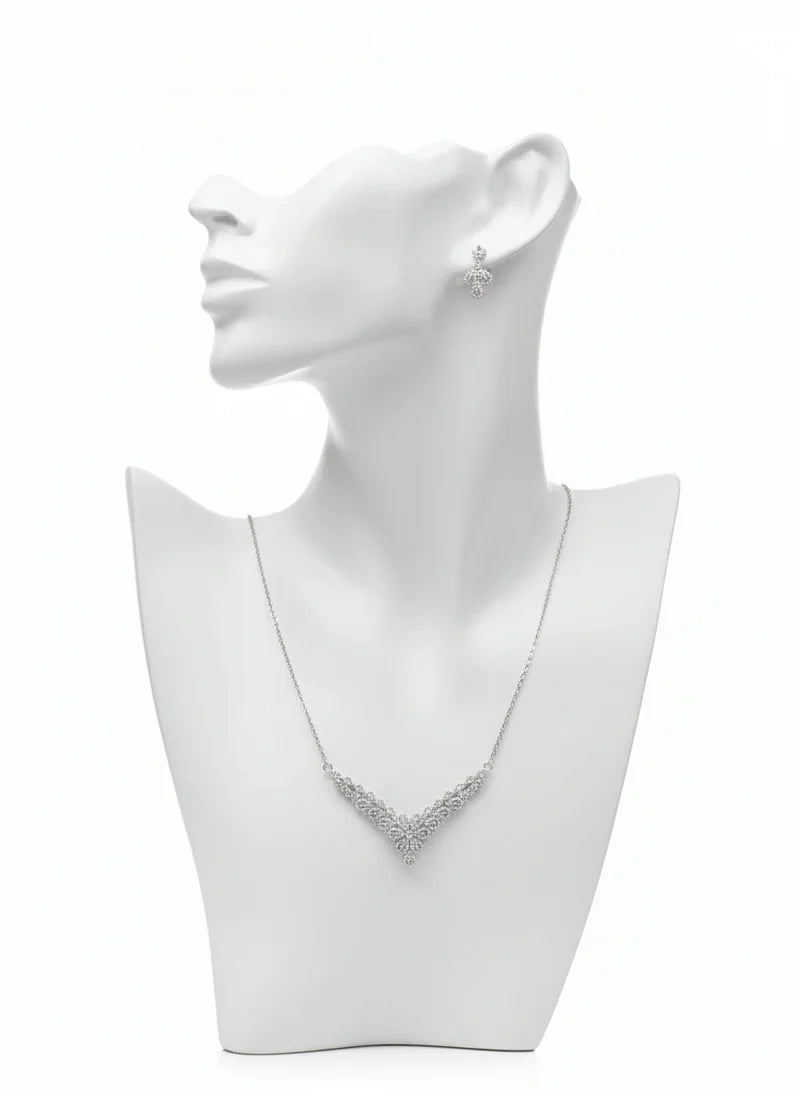 Crystal Leaf Jewelry Set